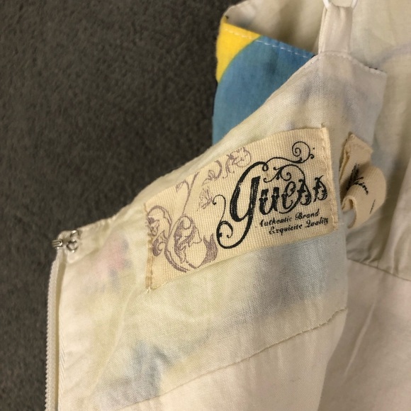 Guess floral retro sleeveless A-line dress size 1 - Picture 7 of 12